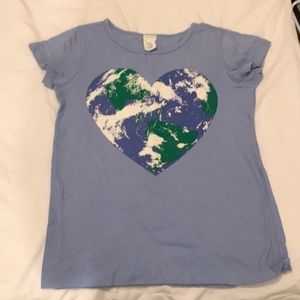 Crewcuts shirt sleeve “World Heart design size 10